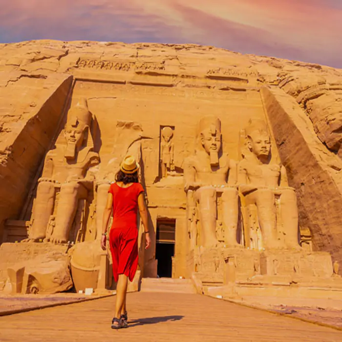 on holiday in Abu Simbel Temple Egypt on holiday in Abu Simbel Temple Egypt